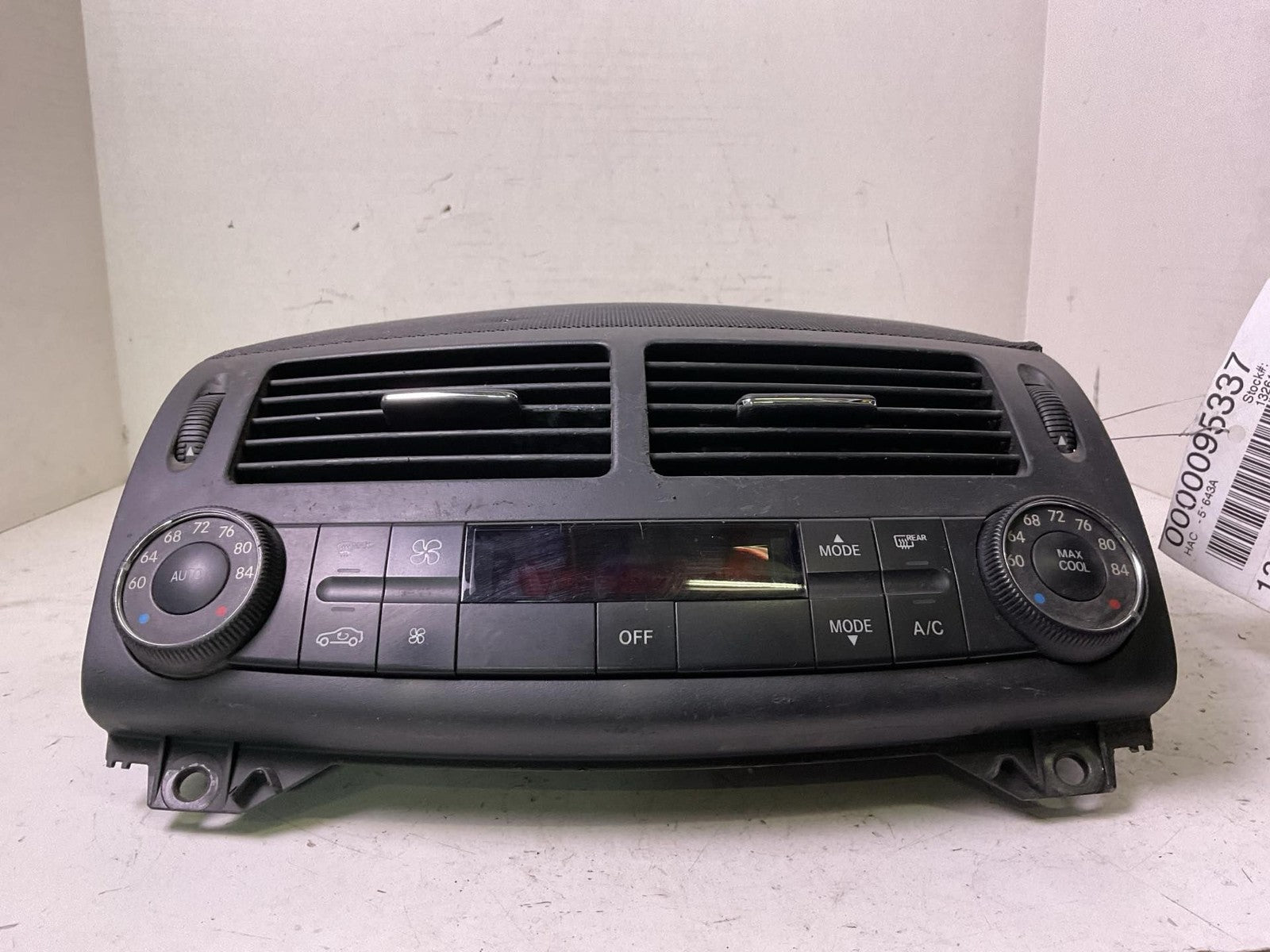 Heater A/c Control MERCEDES E-CLASS 05 06 07 08 090